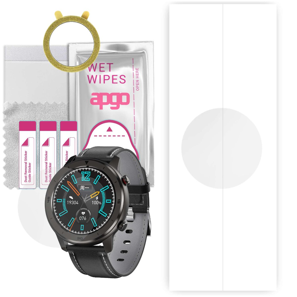 1x Folia hydrożelowa do DT NO.1 DT78 - apgo Smartwatch Hydrogel Protection Ochrona na ekran smartwatcha
