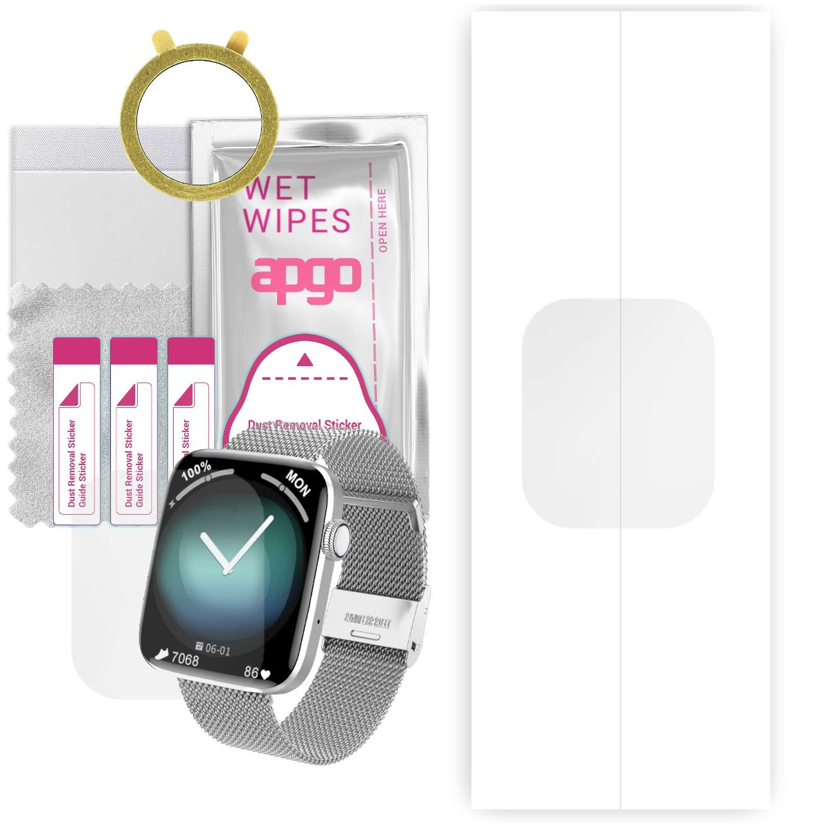 1x Folia hydrożelowa do DT NO.1 DT1 - apgo Smartwatch Hydrogel Protection Ochrona na ekran smartwatcha