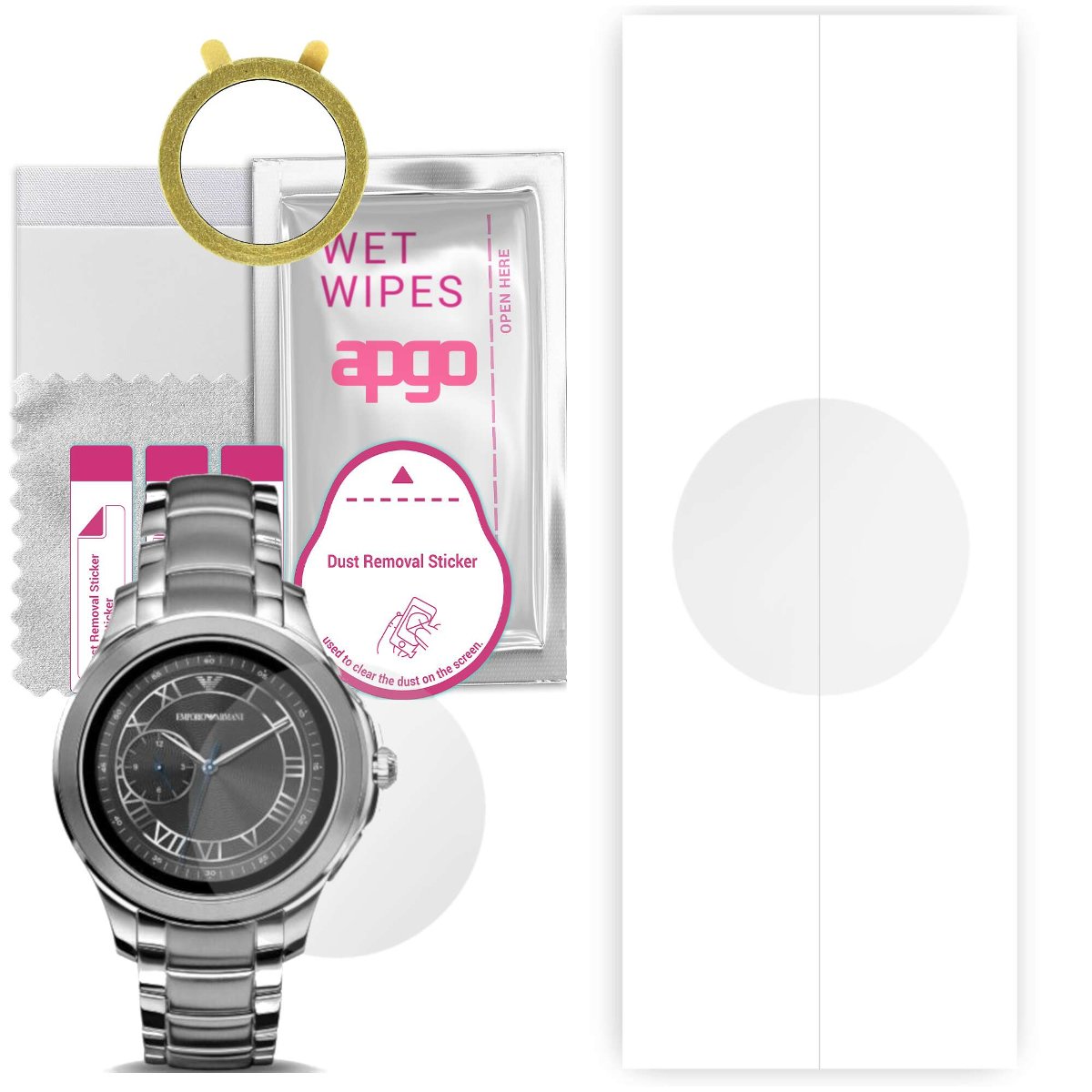 1x Folia hydrożelowa do Emporio Armani ART 5010 - apgo Smartwatch Hydrogel Protection Ochrona na ekran smartwatcha