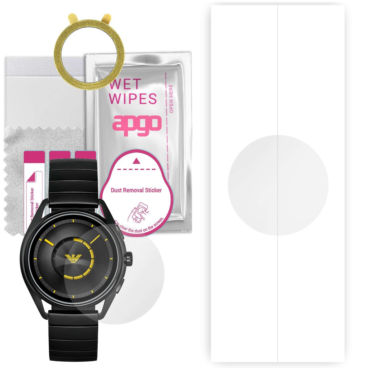 1x Folia hydrożelowa do Emporio Armani ART 5007 - apgo Smartwatch Hydrogel Protection Ochrona na ekran smartwatcha