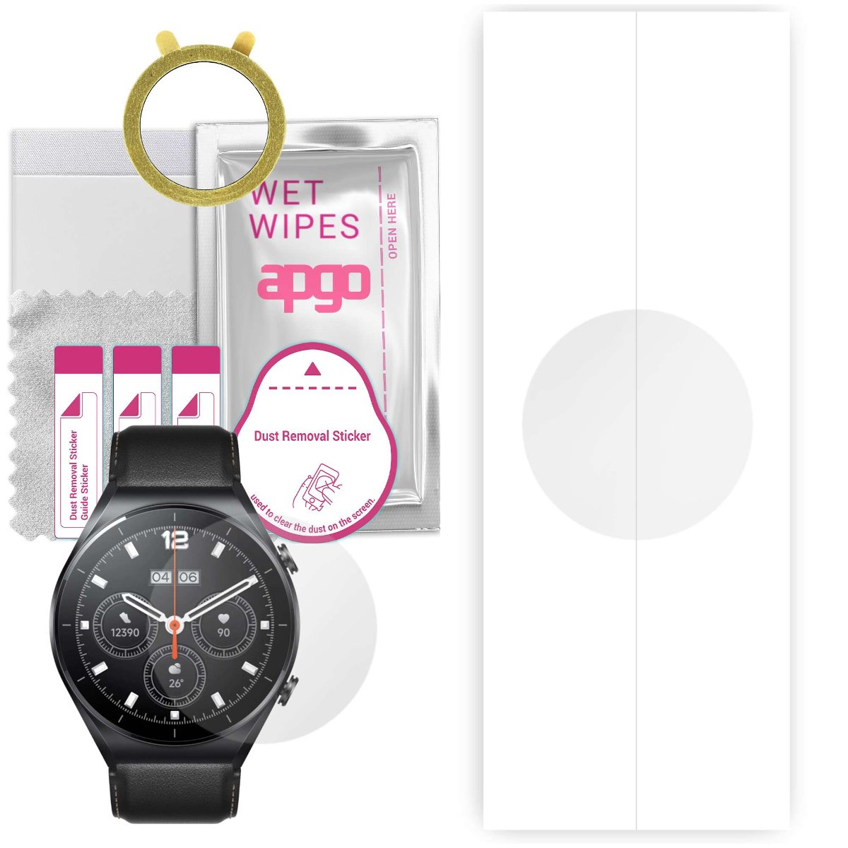 1x Folia hydrożelowa do Xiaomi Watch S1 - apgo Smartwatch Hydrogel Protection Ochrona na ekran smartwatcha
