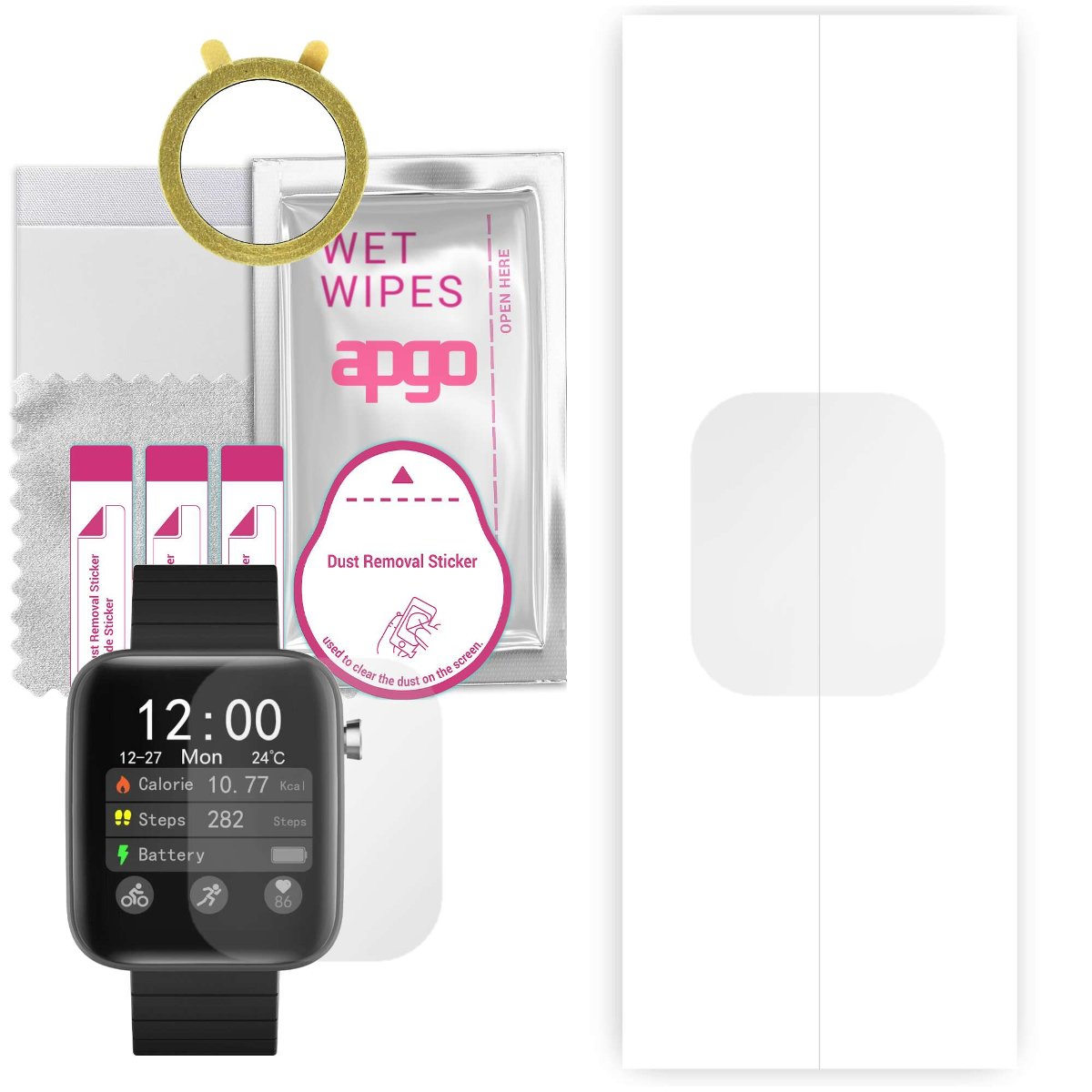 1x Folia hydrożelowa do Bemi CID - apgo Smartwatch Hydrogel Protection Ochrona na ekran smartwatcha