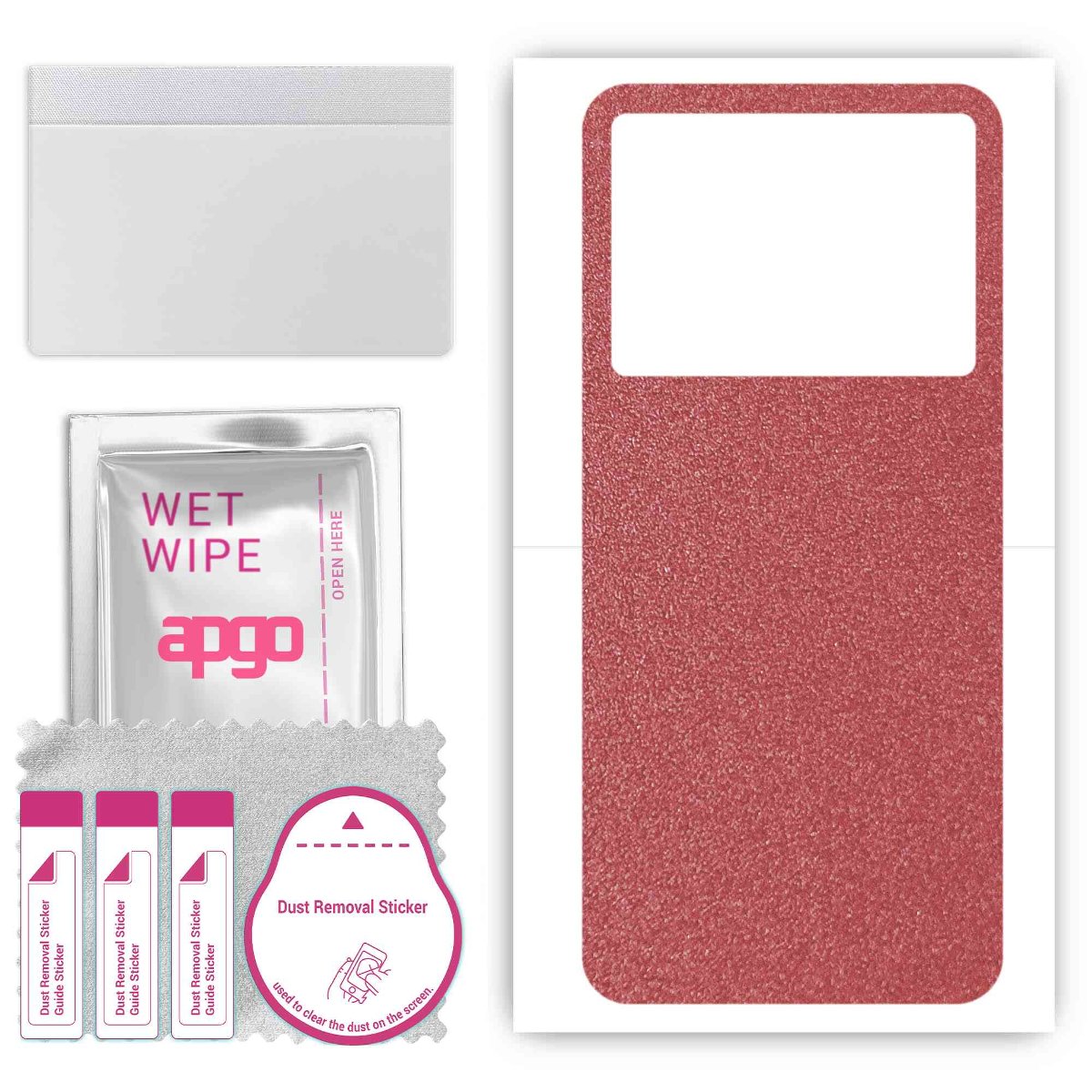 Folia naklejka skórka strukturalna na TYŁ do Infinix Note 12 Turbo -  Różowy Pastel Matowy Chropowaty Baranek - apgo SKINS