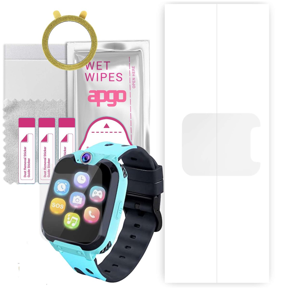 1x Folia hydrożelowa do MeritSoar Tech SB-122  - apgo Smartwatch Hydrogel Protection Ochrona na ekran smartwatcha