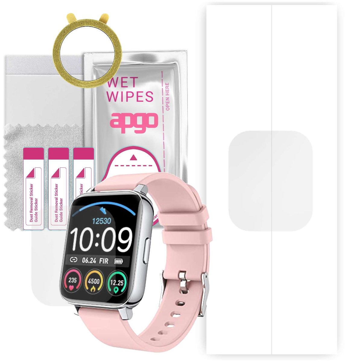 1x Folia hydrożelowa do Motast P22  - apgo Smartwatch Hydrogel Protection Ochrona na ekran smartwatcha