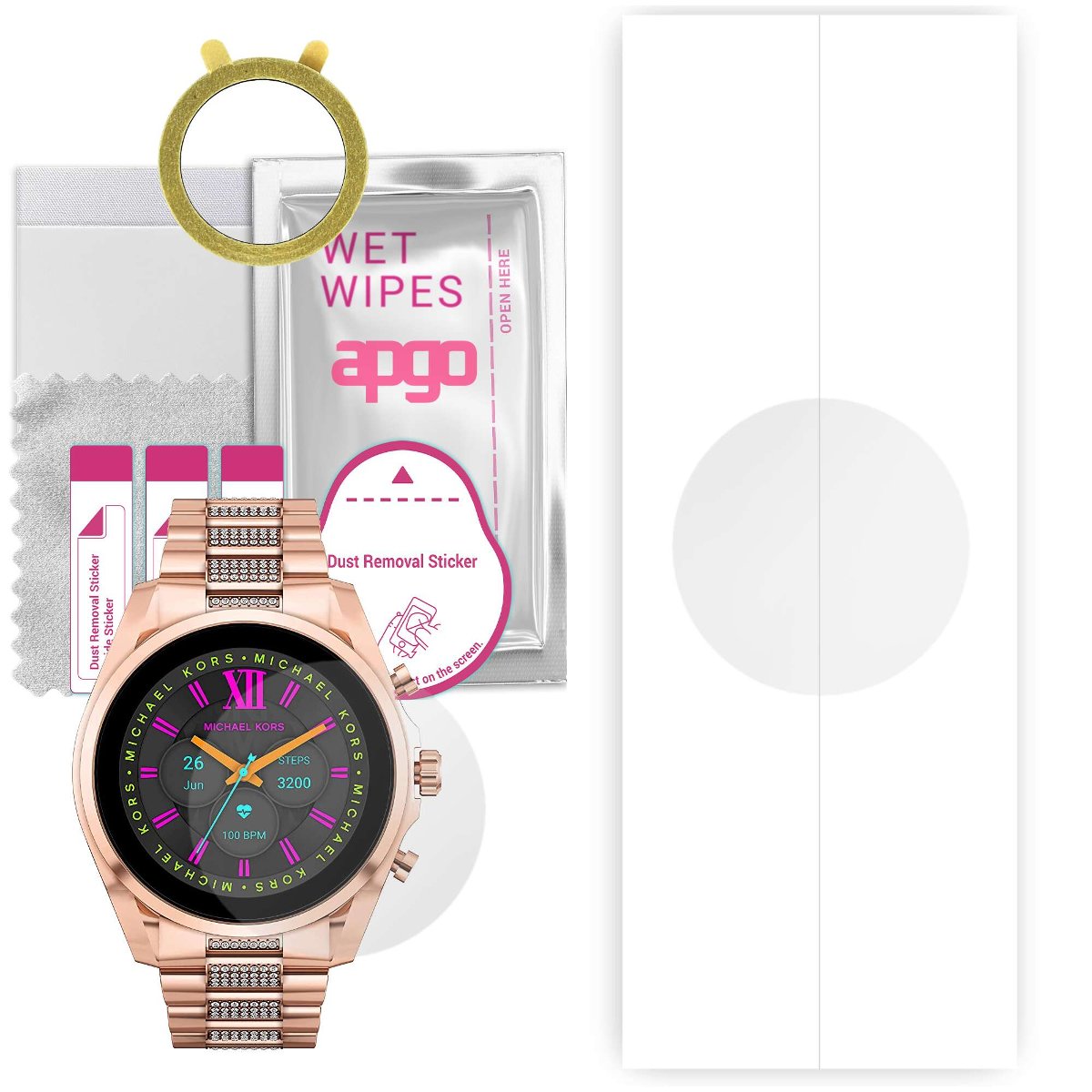1x Folia hydrożelowa do Michael Kors MKT5135V - apgo Smartwatch Hydrogel Protection Ochrona na ekran smartwatcha