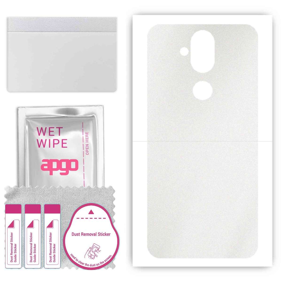 Folia naklejka skórka strukturalna na TYŁ do Nokia 8.1 (Nokia X7) -  Matowa Przezroczysta Winylowa - apgo SKINS