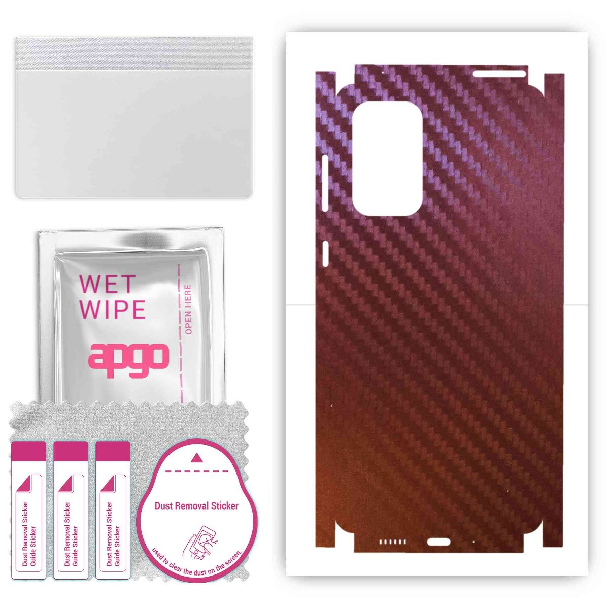 Folia naklejka skórka strukturalna na TYŁ+BOKI do Samsung Galaxy A73 -  Carbon Kameleon CAKA5 - apgo SKINS