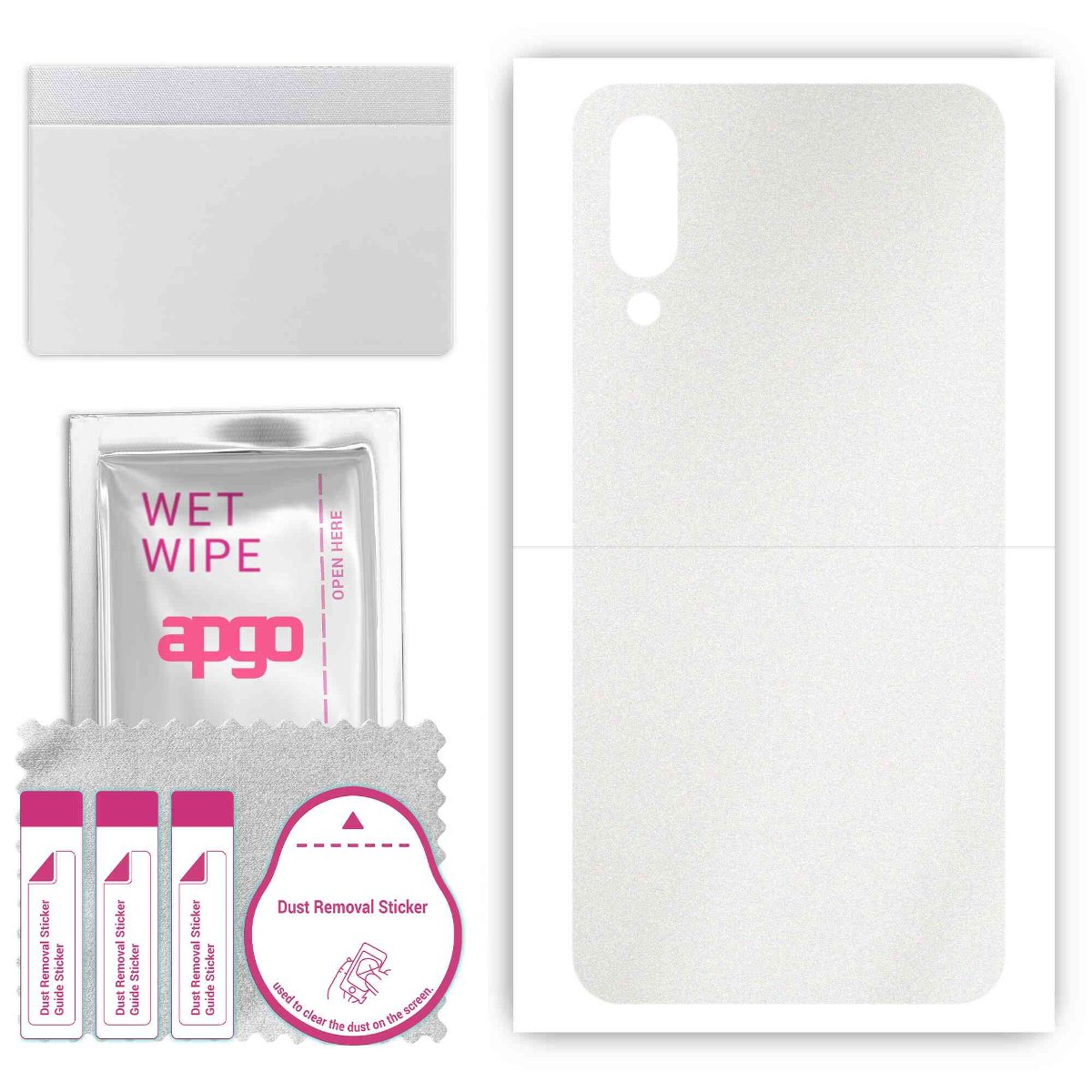 Folia naklejka skórka strukturalna na TYŁ do Xiaomi Mi 9 Explorer -  Matowa Przezroczysta Winylowa - apgo SKINS