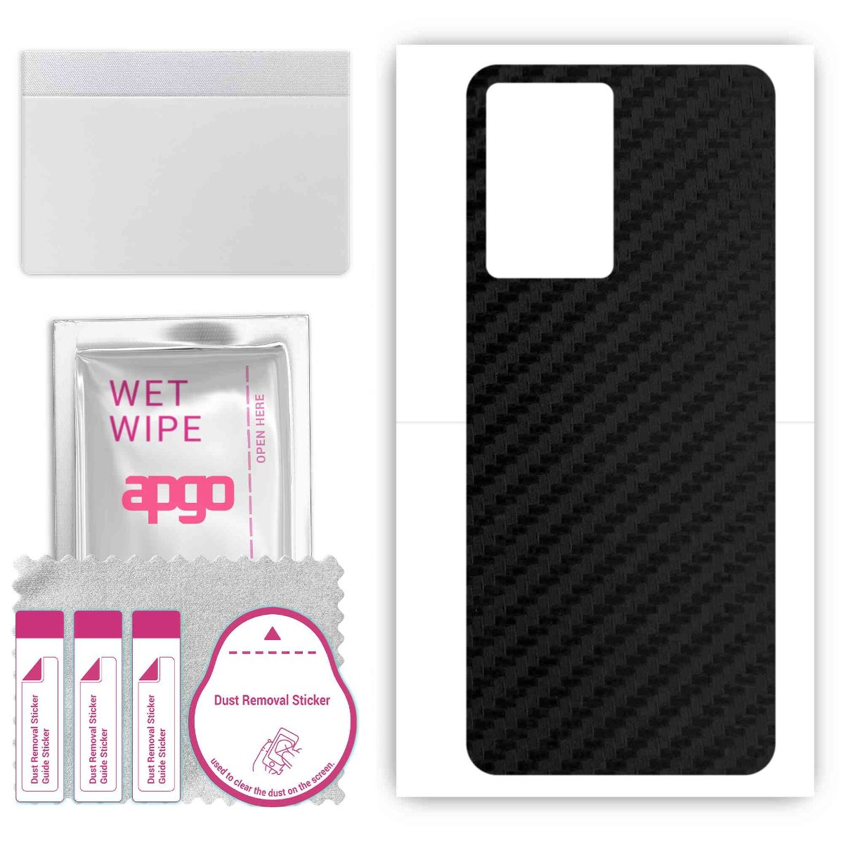 Folia naklejka skórka strukturalna na TYŁ do OnePlus Nord N20 SE - Carbon - apgo SKINS