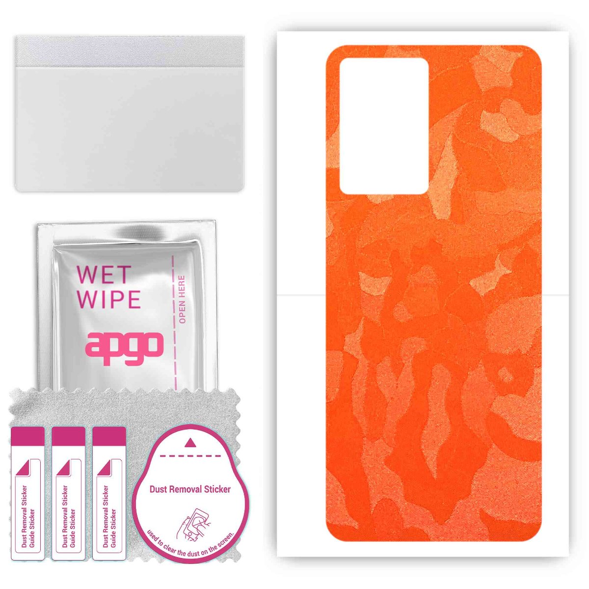 Folia naklejka skórka strukturalna na TYŁ do OnePlus Nord N20 SE -  Moro | Camo Pomarańczowy - apgo SKINS