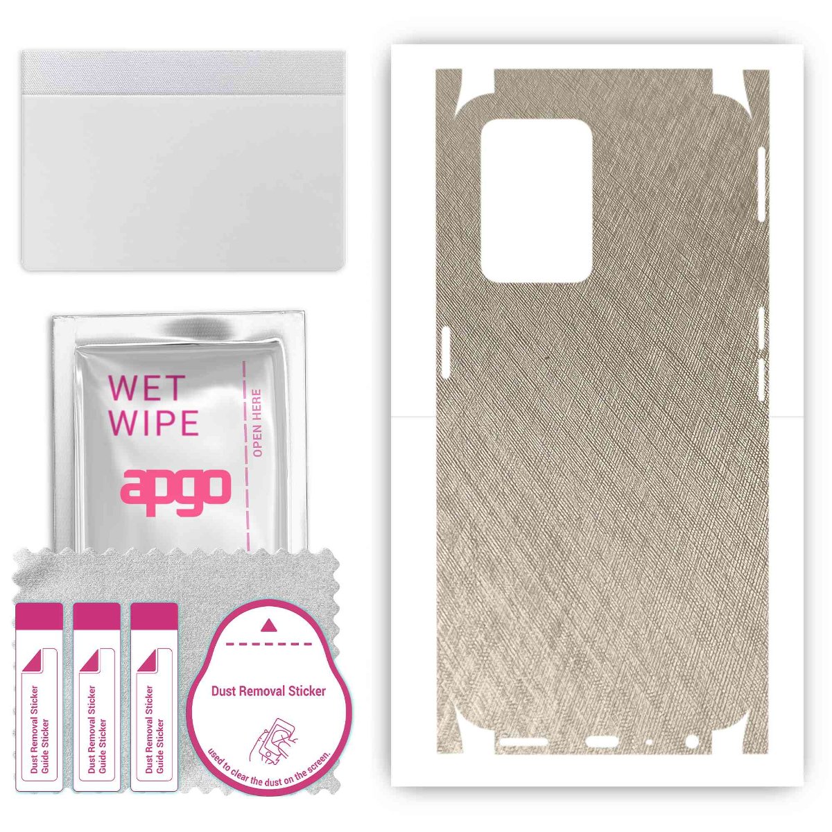 Folia naklejka skórka strukturalna na TYŁ+BOKI do OnePlus Nord CE 2 Lite -  Tytan Srebrny - apgo SKINS