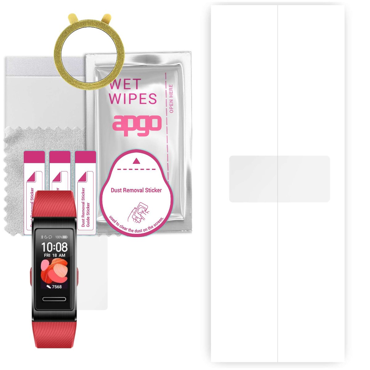 1x Folia hydrożelowa do Huawei Band 4 Pro - apgo Smartwatch Hydrogel Protection Ochrona na ekran smartwatcha