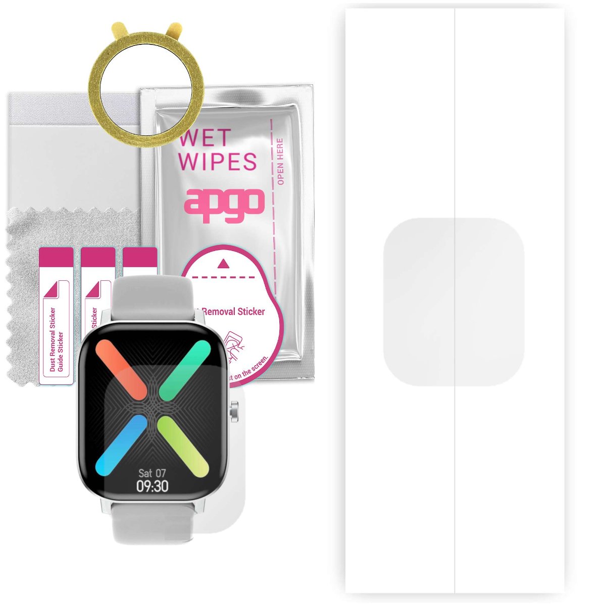 1x Folia hydrożelowa do Pacific Grey PC00164 - apgo Smartwatch Hydrogel Protection Ochrona na ekran smartwatcha