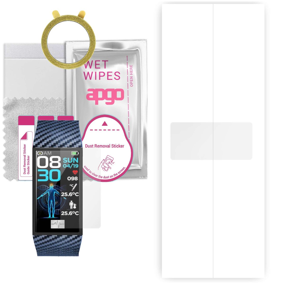 1x Folia hydrożelowa do Pacific Blue PC00139 - apgo Smartwatch Hydrogel Protection Ochrona na ekran smartwatcha