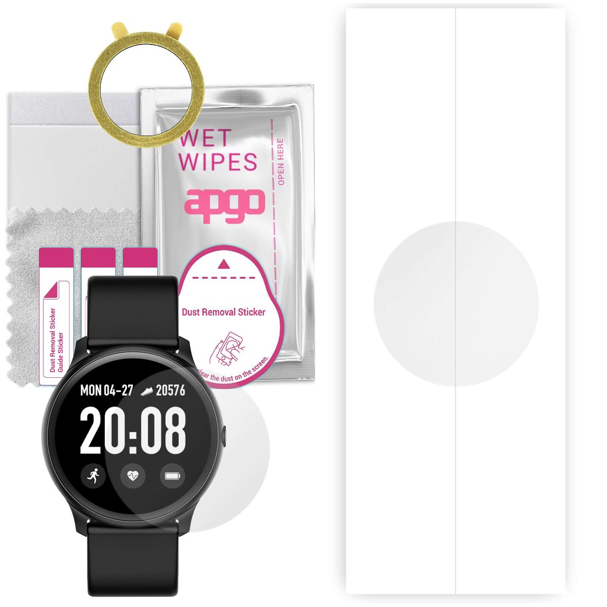 1x Folia hydrożelowa do Maxcom Fit FW32 Neon - apgo Smartwatch Hydrogel Protection Ochrona na ekran smartwatcha