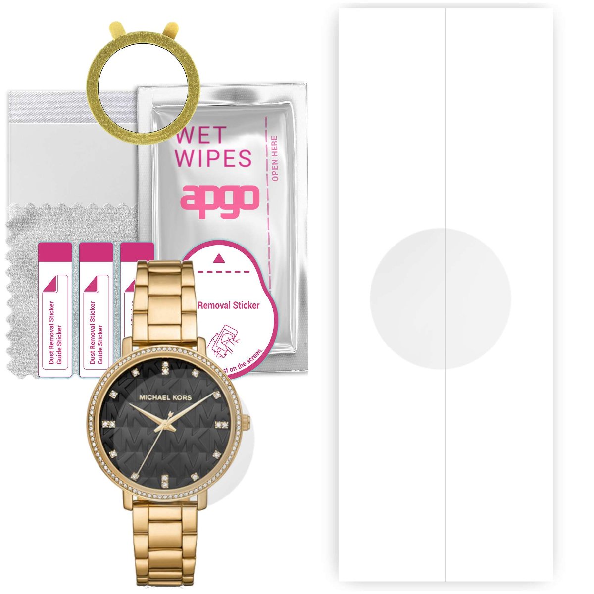 1x Folia hydrożelowa do Michael Kors MKT5127 - apgo Smartwatch Hydrogel Protection Ochrona na ekran smartwatcha