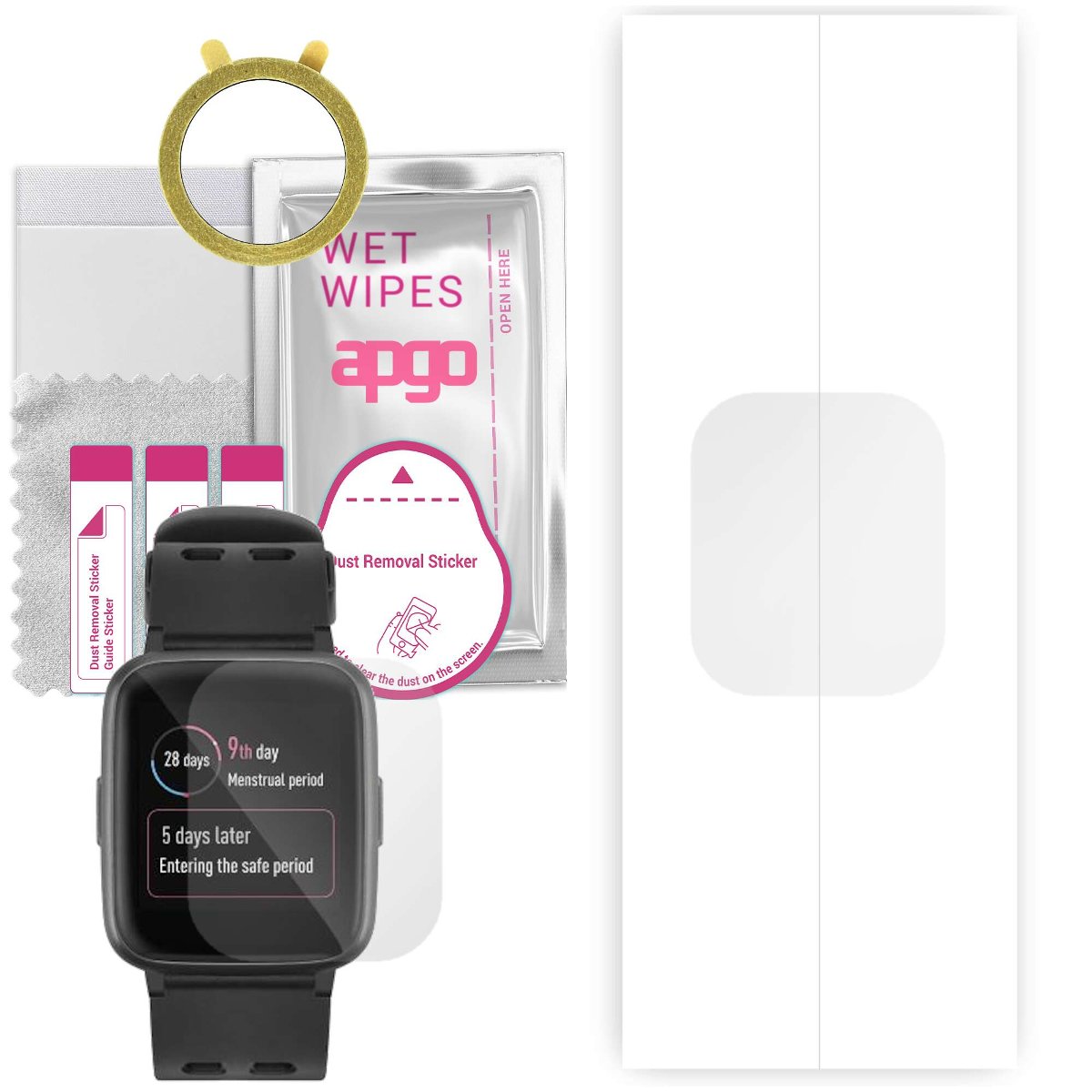 1x Folia hydrożelowa do Acme SW202G HR - apgo Smartwatch Hydrogel Protection Ochrona na ekran smartwatcha