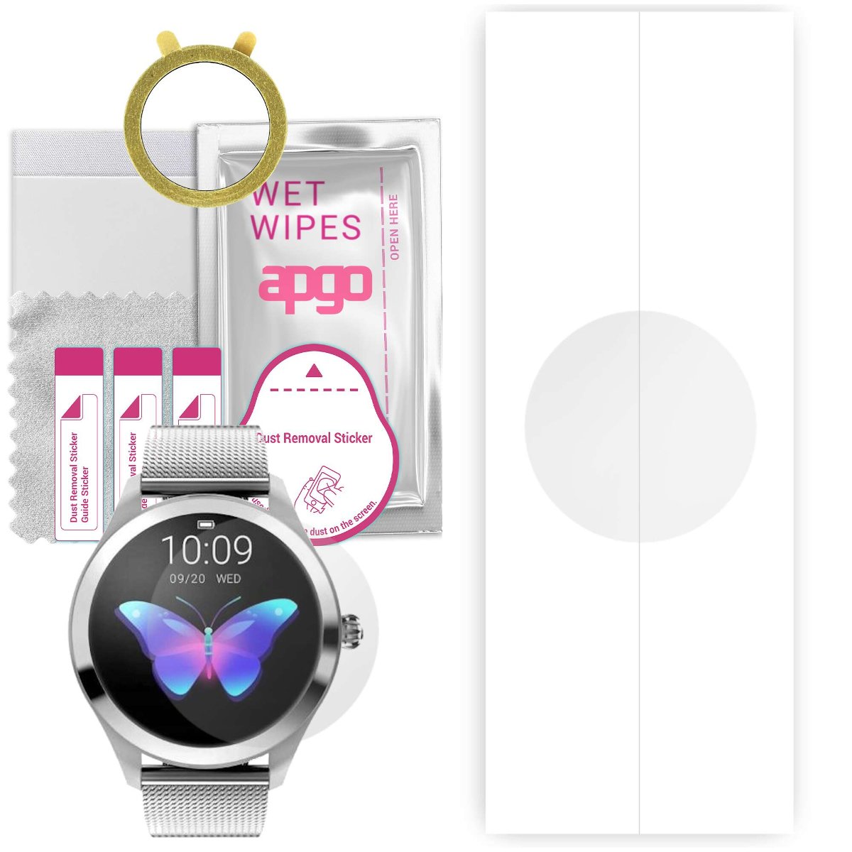 1x Folia hydrożelowa do Oro-Med Oro-Smart Lady - apgo Smartwatch Hydrogel Protection Ochrona na ekran smartwatcha
