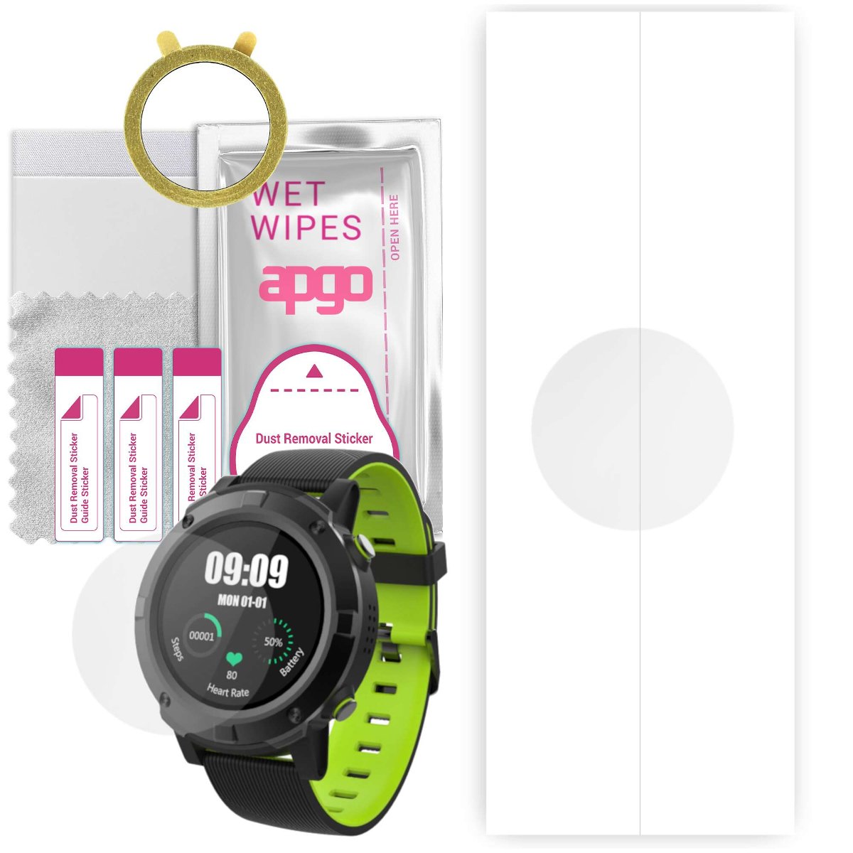 1x Folia hydrożelowa do Motus Amoled - apgo Smartwatch Hydrogel Protection Ochrona na ekran smartwatcha