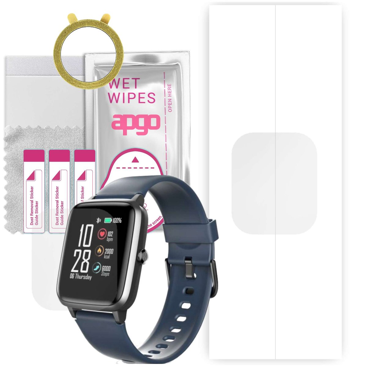 1x Folia hydrożelowa do Hama Fit Watch 4900 - apgo Smartwatch Hydrogel Protection Ochrona na ekran smartwatcha