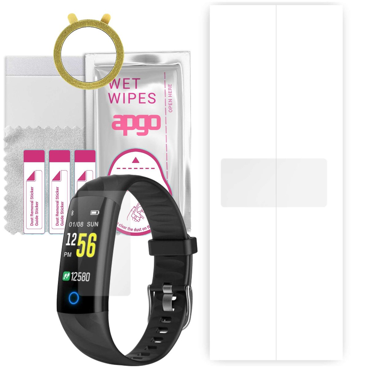 1x Folia hydrożelowa do Garett Fit 14 - apgo Smartwatch Hydrogel Protection Ochrona na ekran smartwatcha