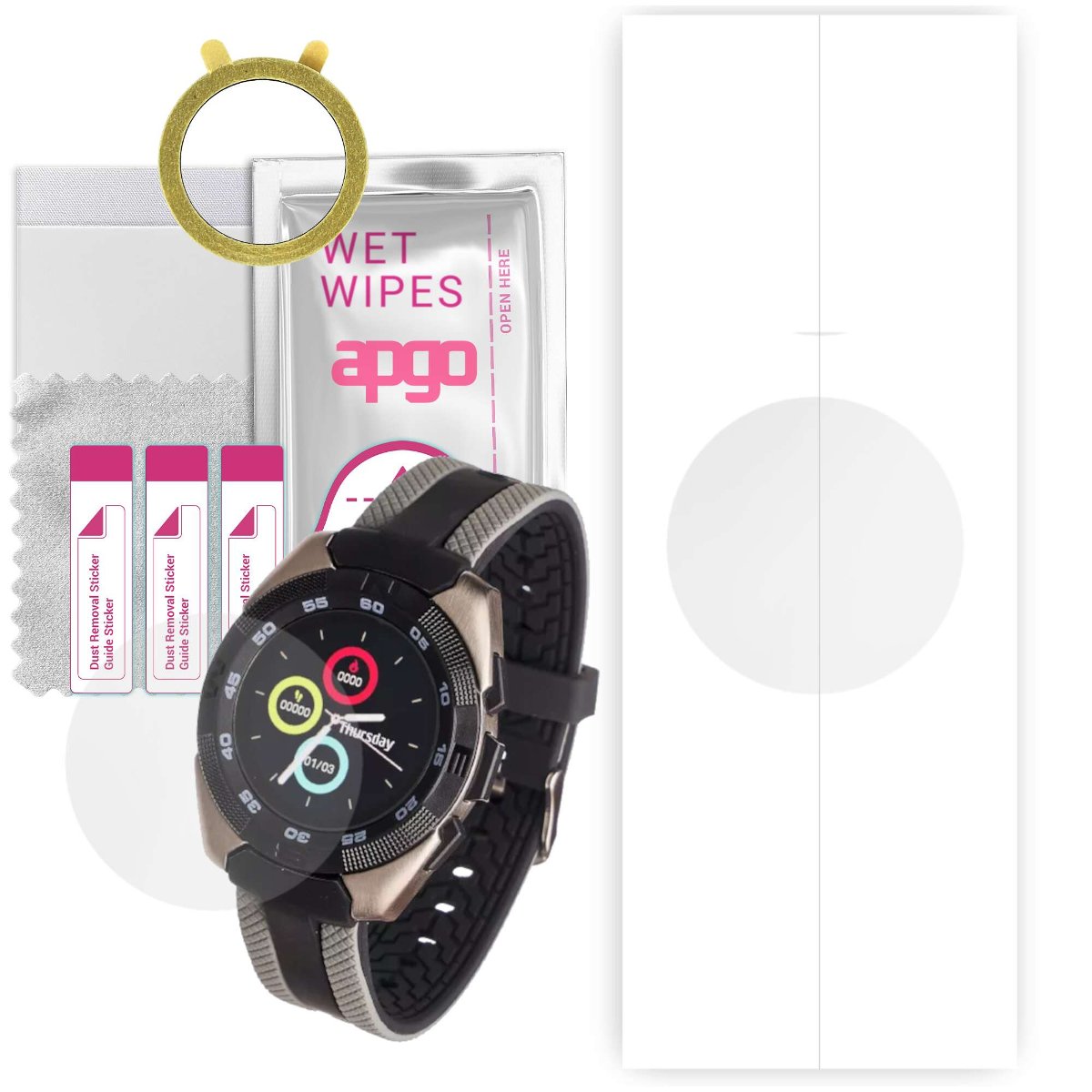 1x Folia hydrożelowa do Garett G35S - apgo Smartwatch Hydrogel Protection Ochrona na ekran smartwatcha