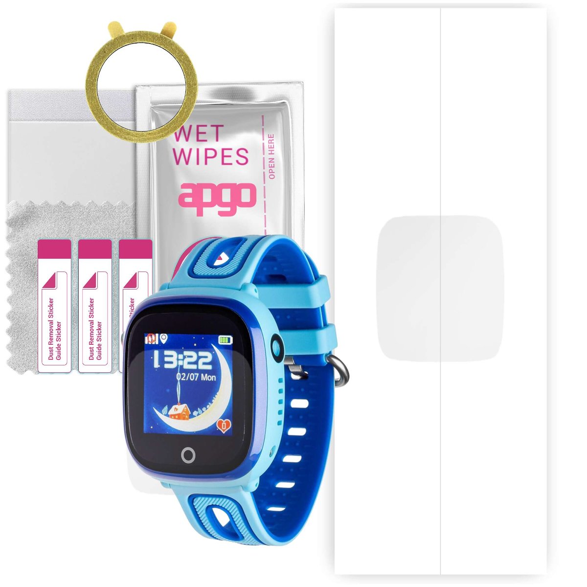1x Folia hydrożelowa do Garett Kids Happy - apgo Smartwatch Hydrogel Protection Ochrona na ekran smartwatcha