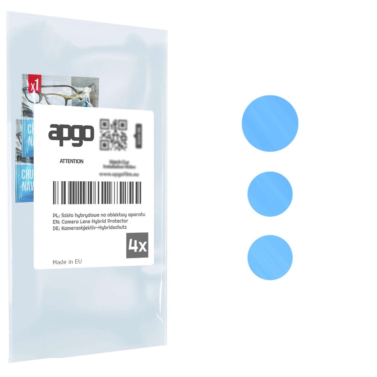 4x Szkło hybrydowe na aparat obiektyw kamerę 9H do Motorola Edge 2022 - apgo hybrid Camera Lens Protector