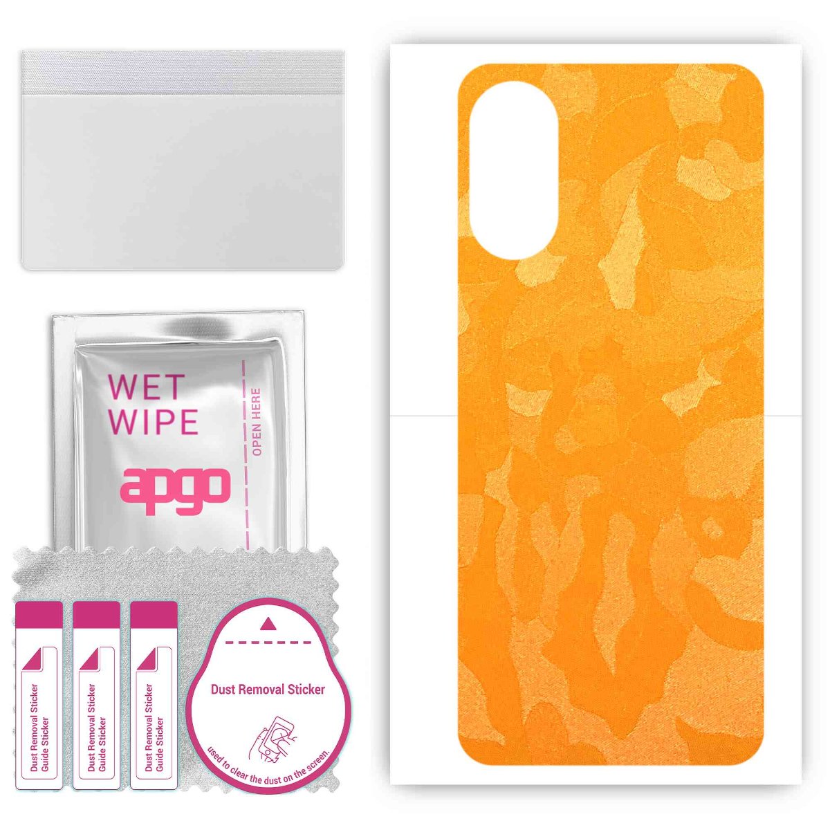 Folia naklejka skórka strukturalna na TYŁ do Motorola Moto E22i -  Moro | Camo Żółty - apgo SKINS