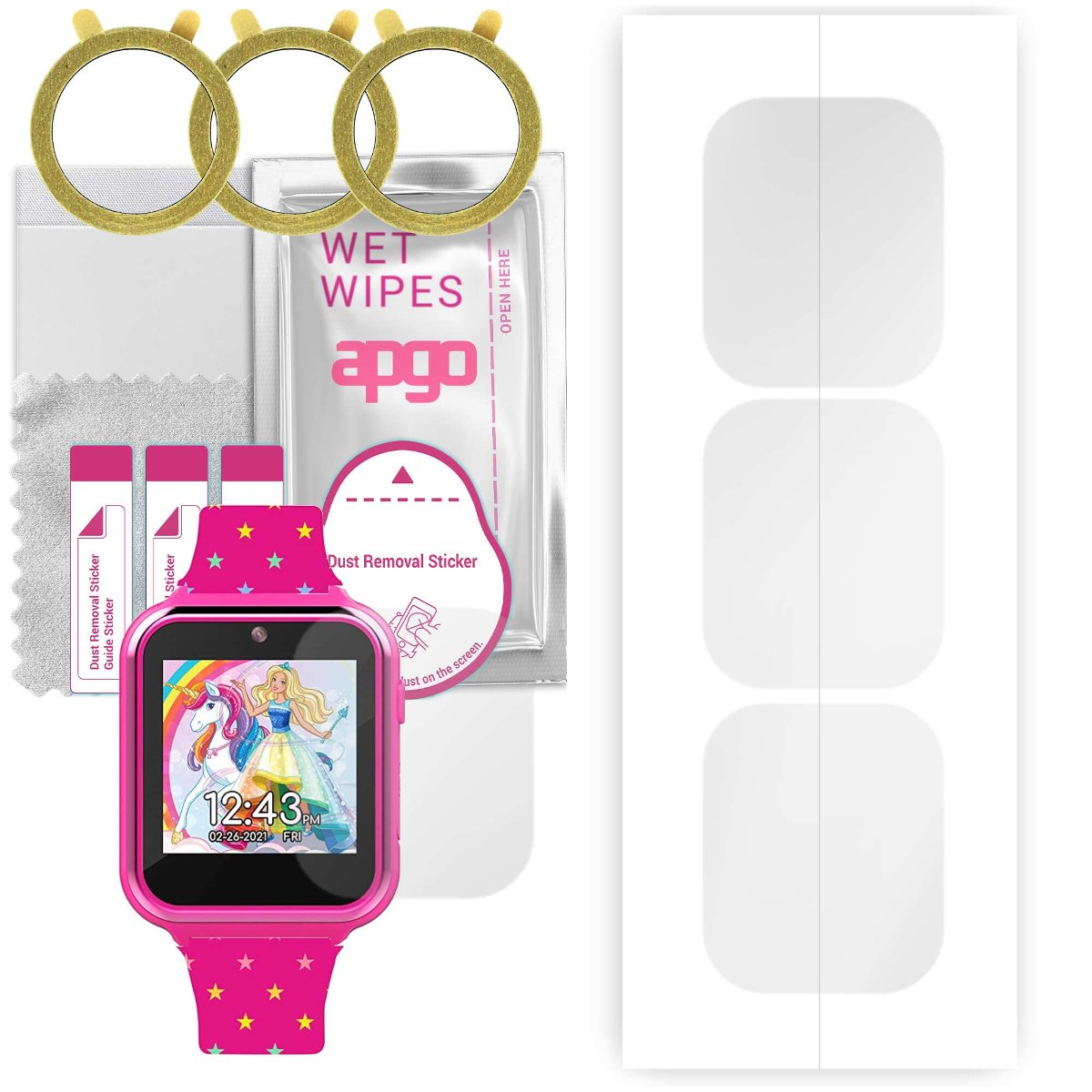 3x Folia hydrożelowa do Accutime BDT4069AZ - apgo Smartwatch Hydrogel Protection Ochrona na ekran smartwatcha