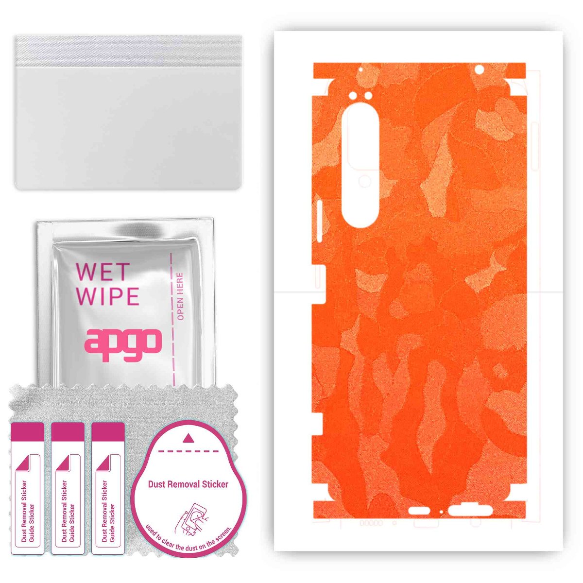 Folia naklejka skórka strukturalna na TYŁ+BOKI do Sony Xperia 1 IV -  Moro | Camo Pomarańczowy - apgo SKINS