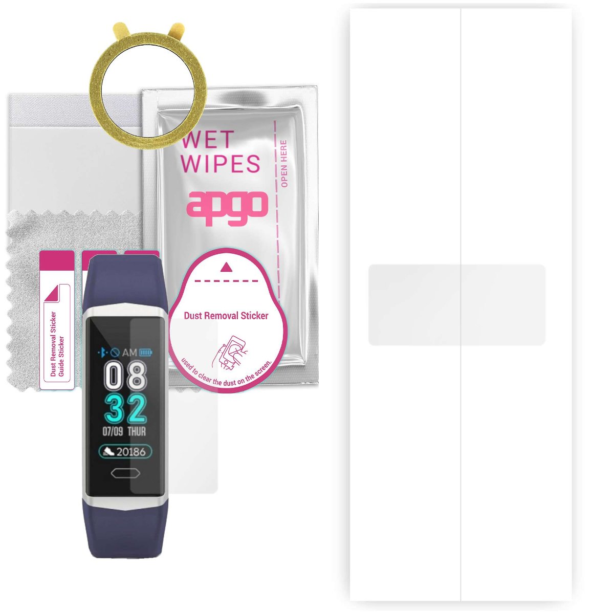1x Folia hydrożelowa do Pacific Blue PC00159 - apgo Smartwatch Hydrogel Protection Ochrona na ekran smartwatcha