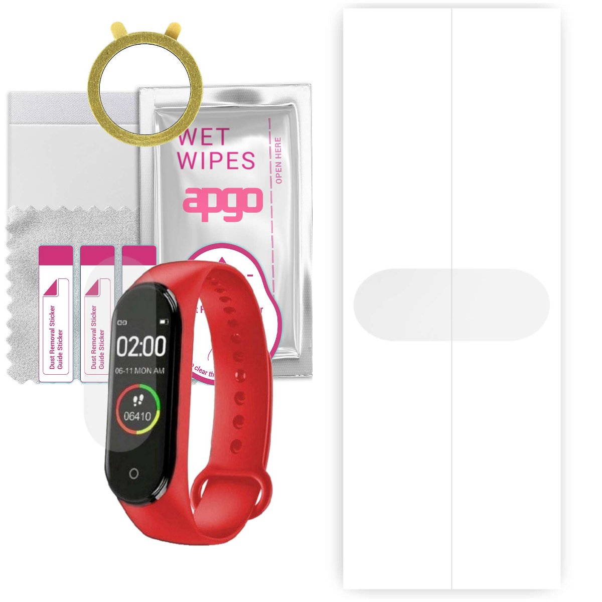 1x Folia hydrożelowa do Pacific Red PC00145 - apgo Smartwatch Hydrogel Protection Ochrona na ekran smartwatcha