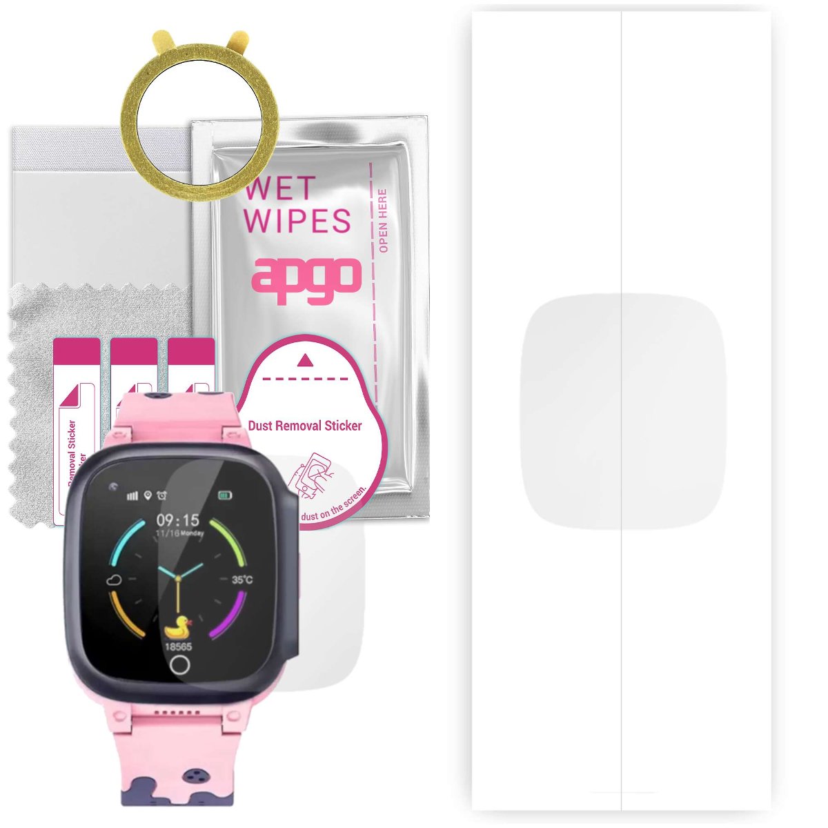 1x Folia hydrożelowa do Rubicon RNCE77 - apgo Smartwatch Hydrogel Protection Ochrona na ekran smartwatcha