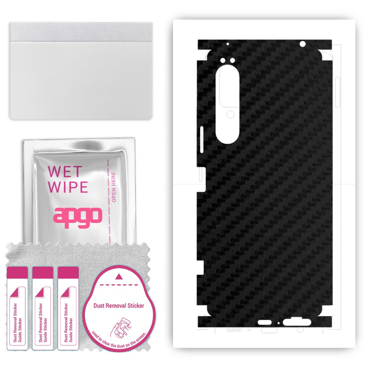 Folia naklejka skórka strukturalna na TYŁ+BOKI do Sony Xperia 1 IV -  Carbon Czarny - apgo SKINS