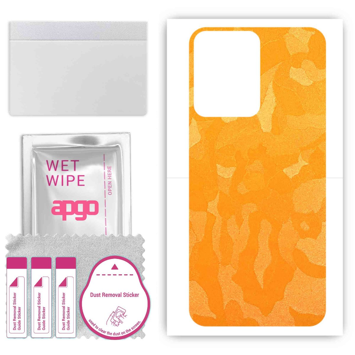 Folia naklejka skórka strukturalna na TYŁ do Vivo Y77E T1 -  Moro | Camo Żółty - apgo SKINS