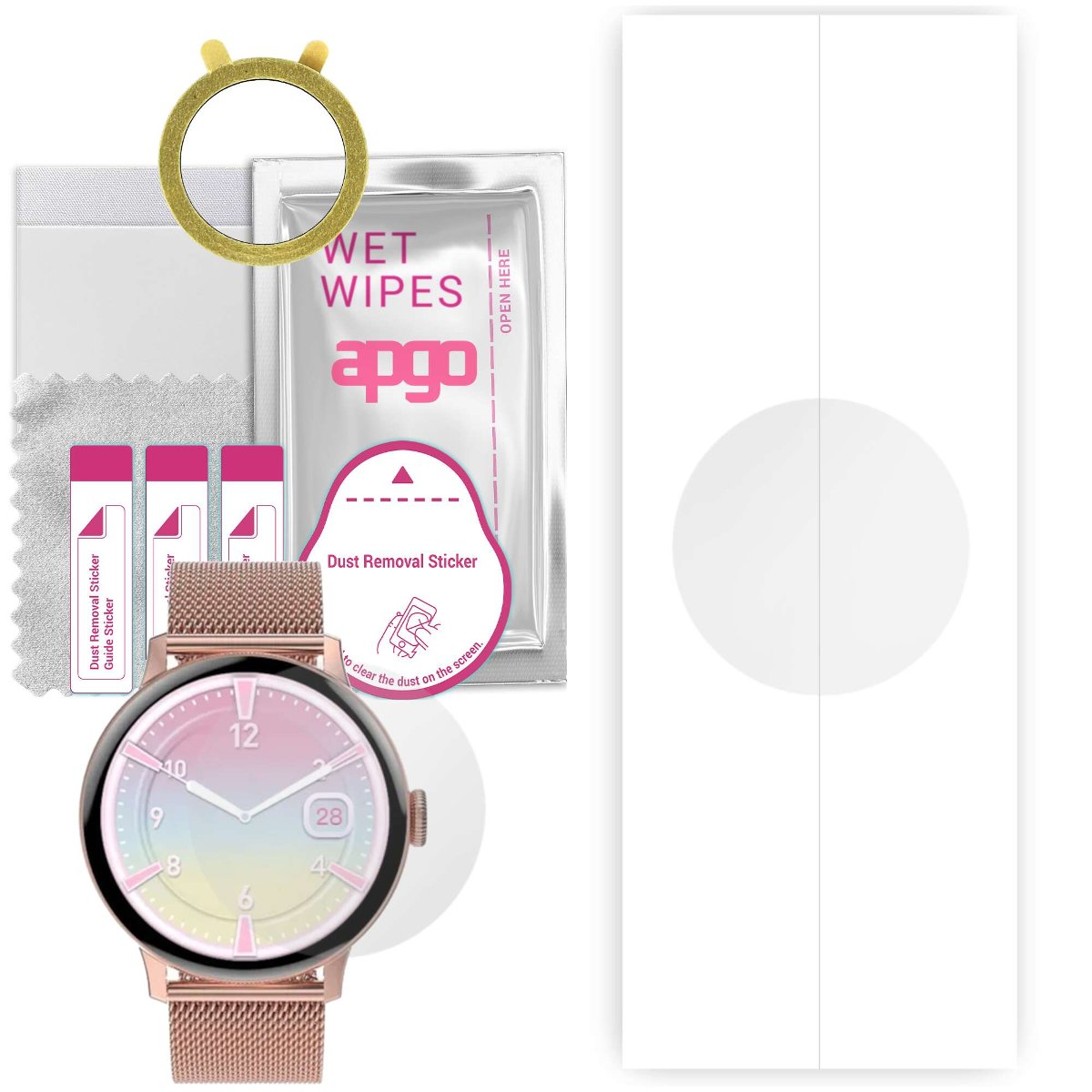 1x Folia hydrożelowa do Smartwatch DT2 - apgo Smartwatch Hydrogel Protection Ochrona na ekran smartwatcha