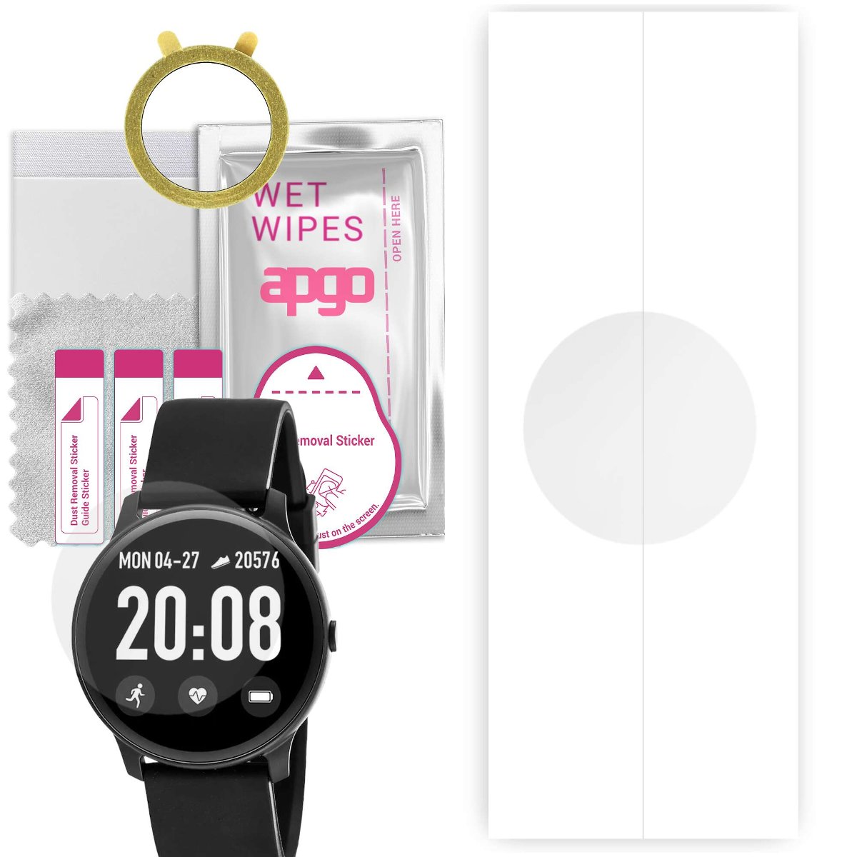1x Folia hydrożelowa do Rubicon RNCE40 - apgo Smartwatch Hydrogel Protection Ochrona na ekran smartwatcha