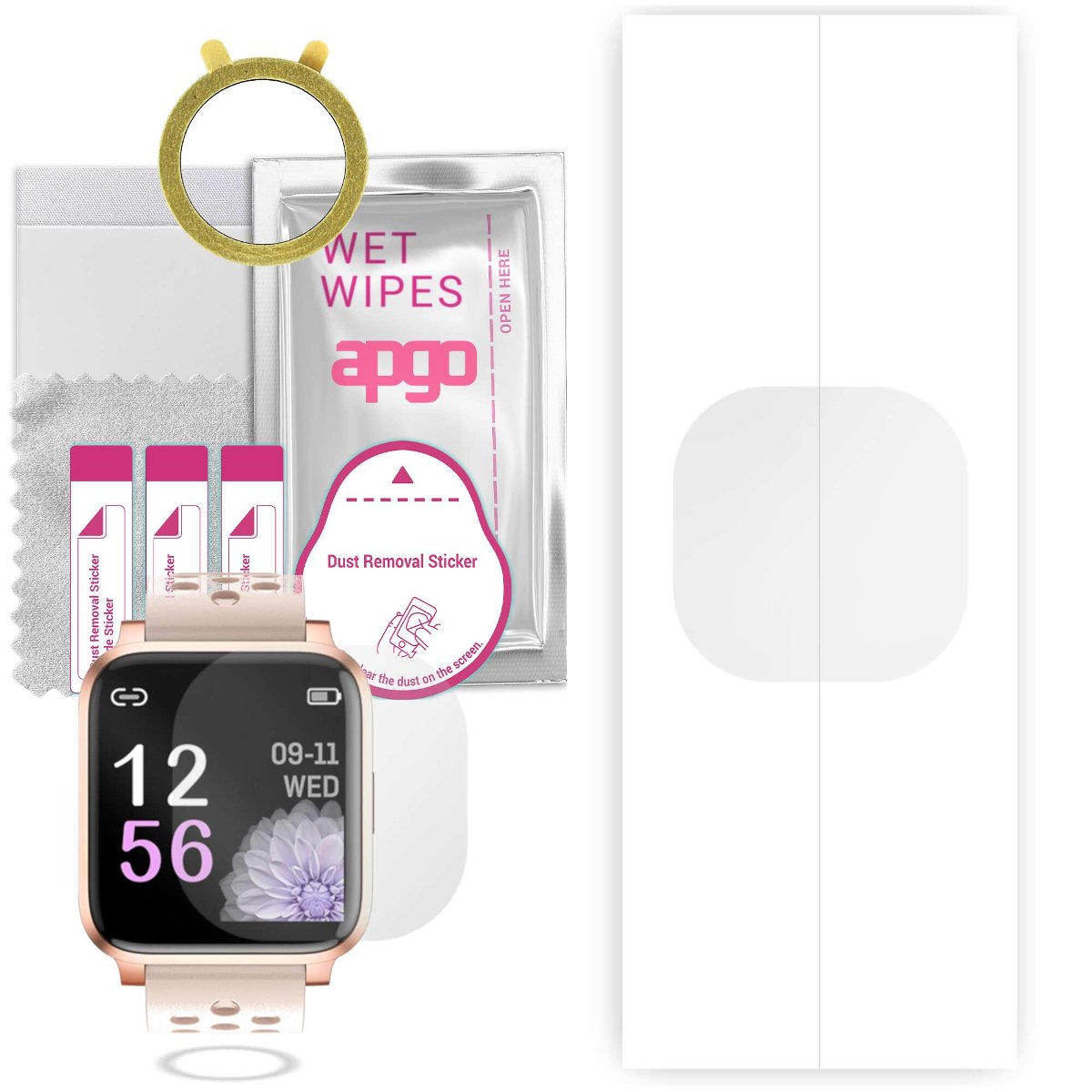 1x Folia hydrożelowa do Rubicon RNCE58 - apgo Smartwatch Hydrogel Protection Ochrona na ekran smartwatcha