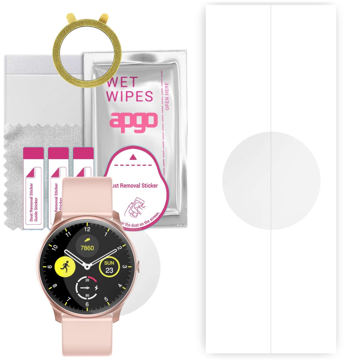1x Folia hydrożelowa do Rubicon RNCE61 - apgo Smartwatch Hydrogel Protection Ochrona na ekran smartwatcha