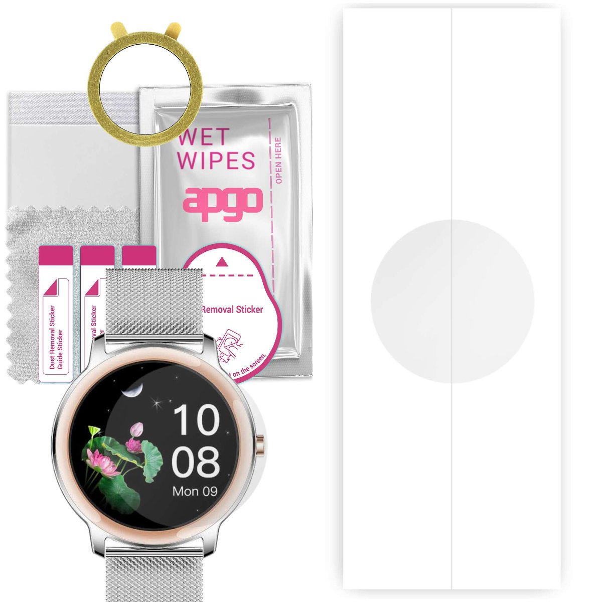 1x Folia hydrożelowa do Rubicon RNBE66 - apgo Smartwatch Hydrogel Protection Ochrona na ekran smartwatcha