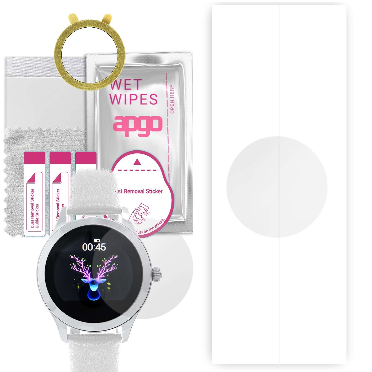 1x Folia hydrożelowa do Rubicon RNBE36 - apgo Smartwatch Hydrogel Protection Ochrona na ekran smartwatcha