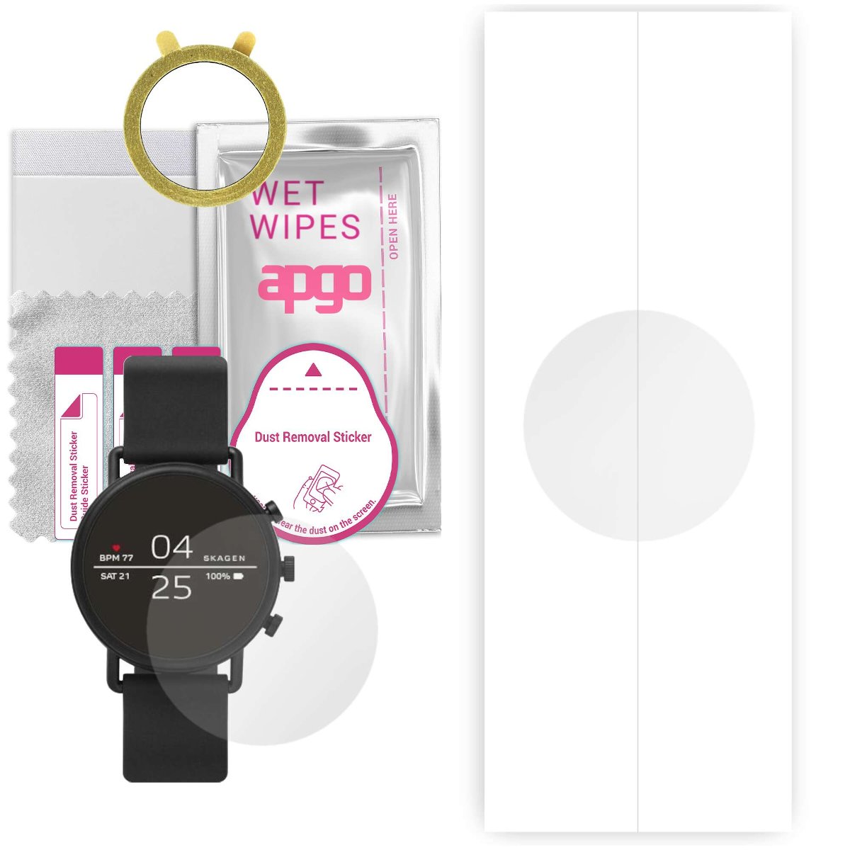 1x Folia hydrożelowa do Skagen SKT5100 Connected - apgo Smartwatch Hydrogel Protection Ochrona na ekran smartwatcha