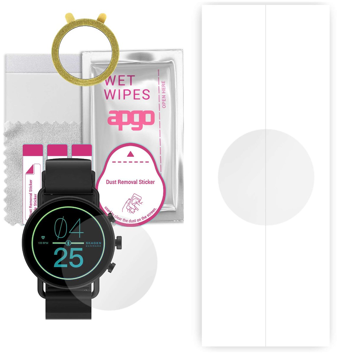 1x Folia hydrożelowa do Skagen Gen 6  - apgo Smartwatch Hydrogel Protection Ochrona na ekran smartwatcha