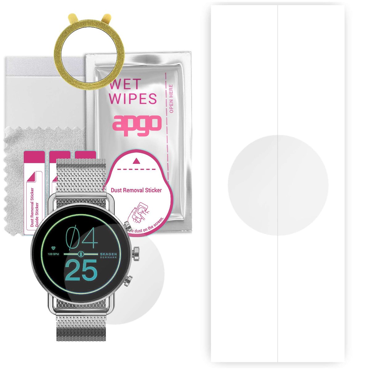 1x Folia hydrożelowa do Skagen Gen 6 Falster - apgo Smartwatch Hydrogel Protection Ochrona na ekran smartwatcha