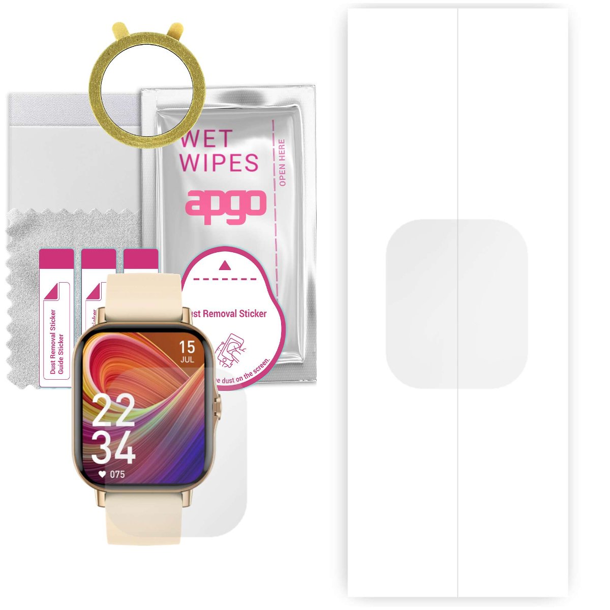 1x Folia hydrożelowa do SG-Gadgets DT94 - apgo Smartwatch Hydrogel Protection Ochrona na ekran smartwatcha