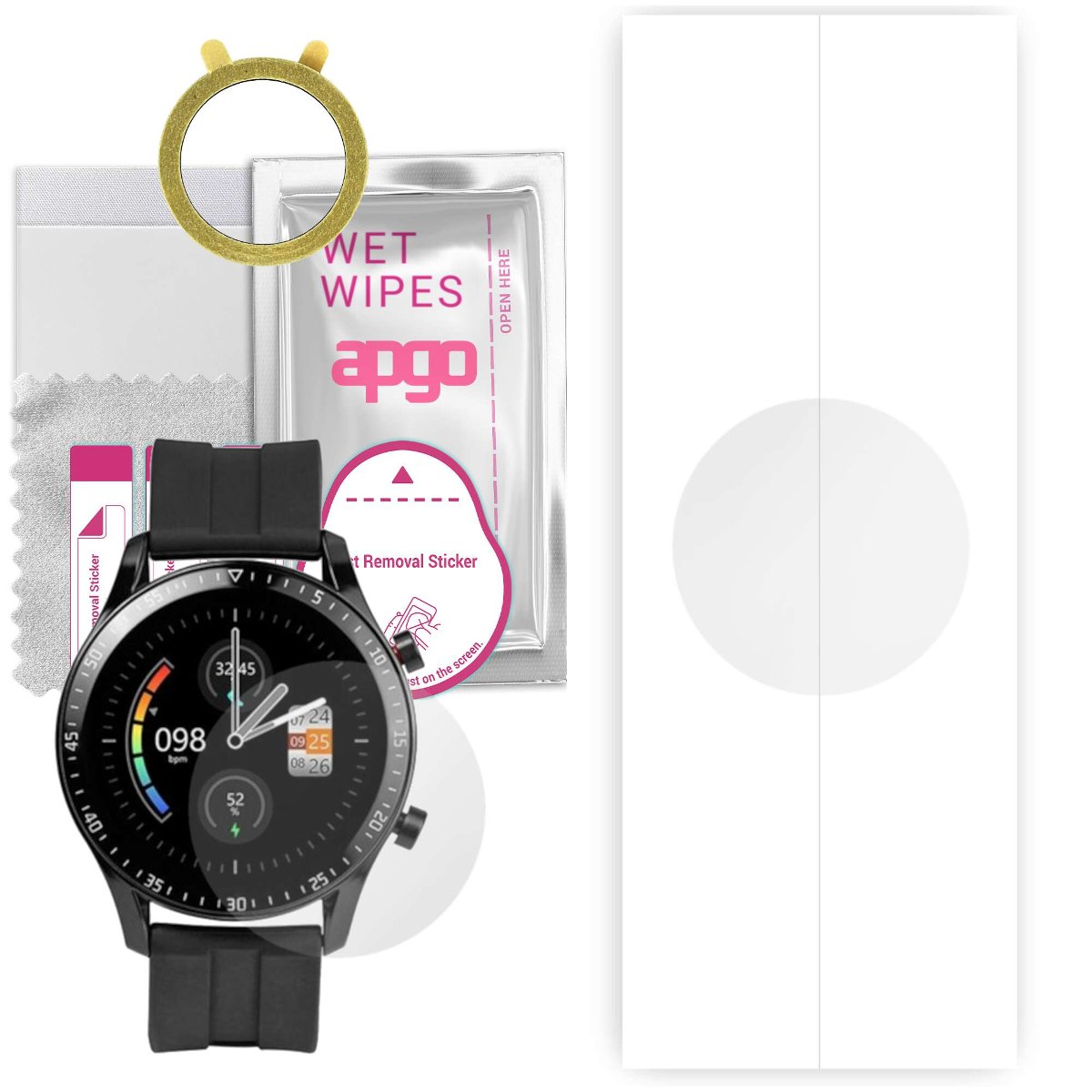 1x Folia hydrożelowa do Tracer SM5 Argo - apgo Smartwatch Hydrogel Protection Ochrona na ekran smartwatcha