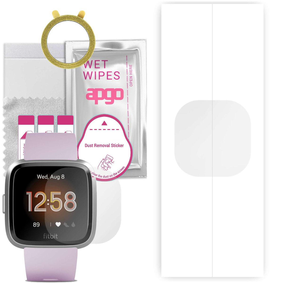 1x Folia hydrożelowa do Fitbit Versa Lite Edition - apgo Smartwatch Hydrogel Protection Ochrona na ekran smartwatcha