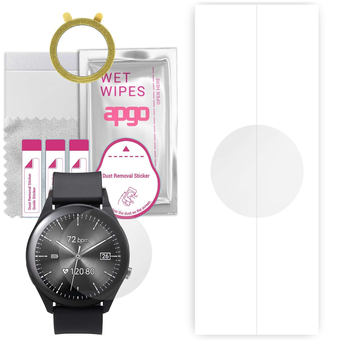 1x Folia hydrożelowa do Asus VivoWatch SP HC-A05 - apgo Smartwatch Hydrogel Protection Ochrona na ekran smartwatcha